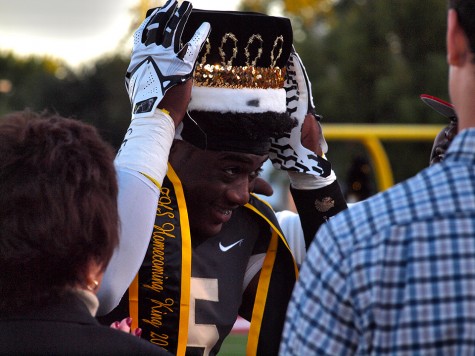 Mike McCoy, senior, being crowned Topeka High School's 2015 Homecoming King.