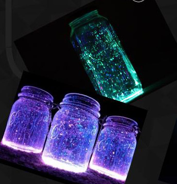 Creating fairy glow in jars