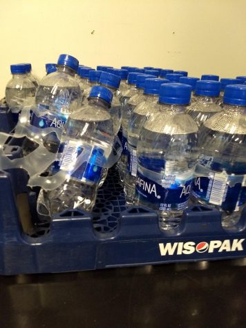 Cases of Aquifina water bottles were provided to every classroom across the 501 district when drinking fountains were closed because of Covid 19. 