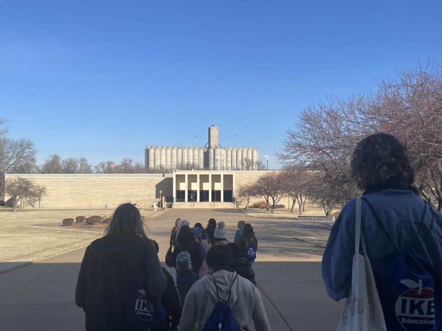 Outside of the Eisenhower Presidential Library and Museum. 